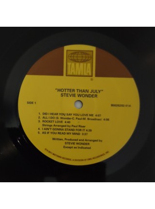 35011284	 Stevie Wonder – Hotter Than July	" 	Funk / Soul"	Black, 180 Gram, Gatefold	1980	 Motown – B0026292-01	S/S	 Europe 	Remastered	21.04.2017