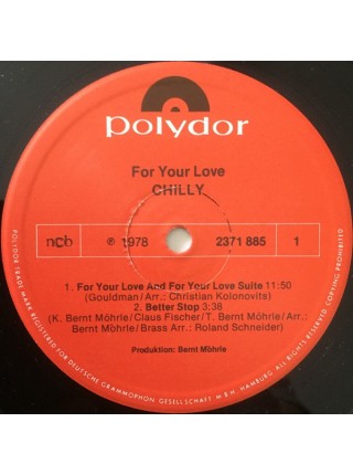 1402916	Chilly - For Your Love	Electronic, Funk / Soul, Disco	1978	Polydor ‎– 2371 885	NM/NM	Scandinavia
