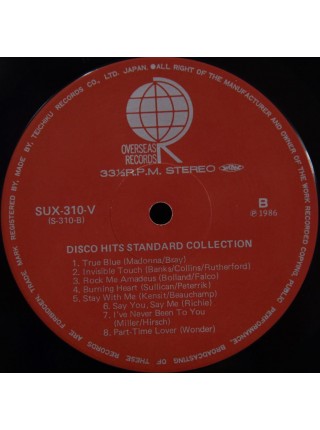 1402922		Various – Disco Hit Standard Collection	Electronic, Funk / Soul, Euro-Disco	1984	Overseas Records – Sux-310-V	NM/NM	Japan	Remastered	1984