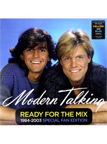 1402925		Modern Talking - Ready For The Mix (1984-2003 Special Fan Edition)  2lp	Electronic, Synth-pop, Euro-Disco	2019	Sony Music – 19439704891, Warner Music Russia – 19439704891	M/M	Germany	Remastered	2019