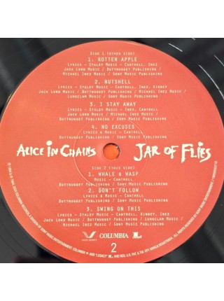 35014763	 	 Alice In Chains – Jar Of Flies	" 	Alternative Rock, Grunge"	Black	1994	" 	Columbia – 19658800371"	S/S	 Europe 	Remastered	22.03.2024
