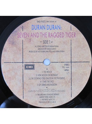 1403850		Duran Duran ‎–Seven And The Ragged Tiger 	Electronic, Synth-pop	1983	EMI – EMS-91072	NM/EX+	Japan	Remastered	1983