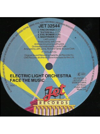 1403780		Electric Light Orchestra – Face The Music	Rock, Symphonic Rock	1975	Jet Records – JET 32544	NM/NM	Europe	Remastered	####