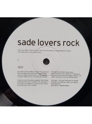 35024216	 	Sade – Lovers Rock	 Jazz, Soul, Neo Soul	Black, 180 Gram, Half Speed Mastering	2000	"	Epic – 196587848415 "	S/S	 Europe 	Remastered	20.09.2024