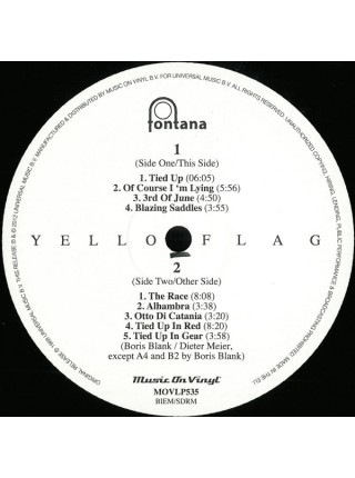 35008099	 Yello – Flag	" 	Electronic, Rock"	Black, 180 Gram	1988	" 	Music On Vinyl – MOVLP535, Fontana – MOVLP535"	S/S	 Europe 	Remastered	05.04.2012