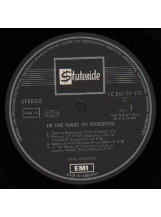 1402184	King Crimson – In The Wake Of Poseidon	Prog Rock	1970	Stateside ‎– 1 C 062-91 458	EX/NM	Germany