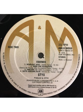 1402190	Styx ‎– Equinox	Classic Rock, Hard Rock	1976	A&M Records – AMLH 64559	NM/NM	England