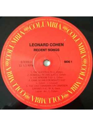 35008854	 Leonard Cohen – Recent Songs	" 	Folk Rock, Ballad"	Black, 180 Gram	1979	" 	Columbia – 88985435281, Legacy – 88985435281"	S/S	 Europe 	Remastered	23.11.2017