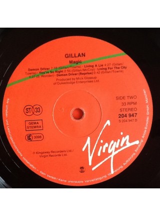 1402606	Gillan ‎– Magic	Hard Rock	1982	Virgin – 204 947, Virgin – 204 947-320, Virgin – 97 21	NM/NM	Europe