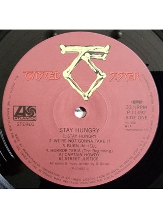 1402947	Twisted Sister – Stay Hungry	Heavy Metal, Hard Rock, Glam	1984	Atlantic – P-11492	NM/NM	Japan