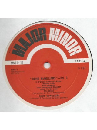 1402963	David McWilliams – David McWilliams Vol. 3	Pop Rock	1967	Major Minor – MMLP11	NM/EX+	England