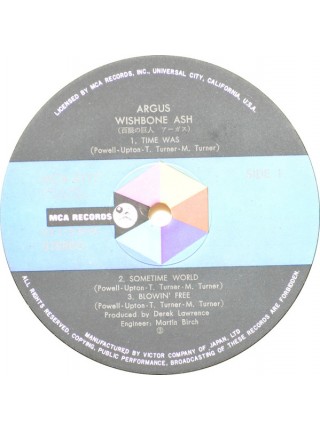 800097	Wishbone Ash – Argus     no  OBI	Hard Rock, Pop Rock, Classic Rock	1972	MCA 5117	EX/EX	Japan