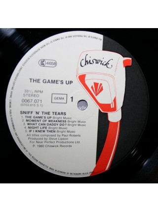 1403860		Sniff 'n' The Tears ‎– The Game's Up	Pop Rock	1980	Chiswick Records ‎– 0067.071, Metronome ‎– 0067.071	NM/NM	Germany	Remastered	1980