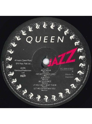 1403908		Queen ‎– Jazz, Poster	Hard Rock, Arena Rock, Pop Rock	1978	EMI – 7C 064-61820	EX+/EX	Sweden	Remastered	1978