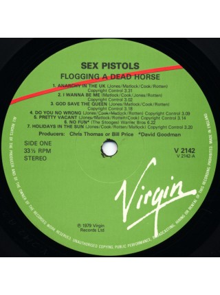 1403895		Sex Pistols – Flogging A Dead Horse, Varios	Rock, Punk	1979	Virgin – OVED 165	NM/NM	England	Remastered	1986