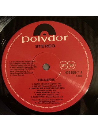 35003269		 Eric Clapton – Eric Clapton	" 	Blues Rock"	Black, 180 Gram	1970	" 	Polydor – 475 026-7"	S/S	 Europe 	Remastered	20.08.2021