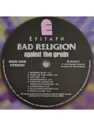 35085471		 	Bad Religion – Against The Grain 	 	"	Punk"	Black	1990	"	Epitaph – 6409-1"	S/S	 Europe 	Remastered	15.11.2024