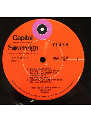 800117	Flash – Flash	Prog Rock	1972	Sovereign – SMAS-11040	EX/EX	Canada