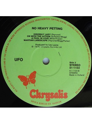 1403424	UFO – No Heavy Petting  (Re unknown)	Hard Rock	1976	Chrysalis – 51-1103	NM/NM	Netherlands