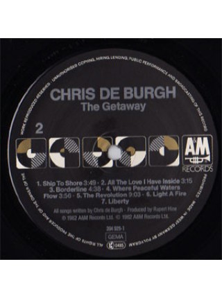1403447		Chris de Burgh ‎– The Getaway  	Soft Rock, Pop Rock	1982	A&M Records – 394 929-1	NM/NM	Germany	Remastered	1985