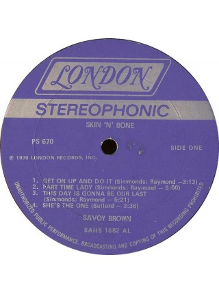 1403461	Savoy Brown – Skin 'N' Bone	Classic Rock	1976	London Records – PS 670	EX+/EX+	USA