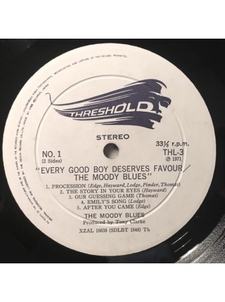 1403473	The Moody Blues ‎– Every Good Boy Deserves Favour	Prog Rock, Psychedelic Rock	1971	Treshold THL-3	EX+/NM	Japan