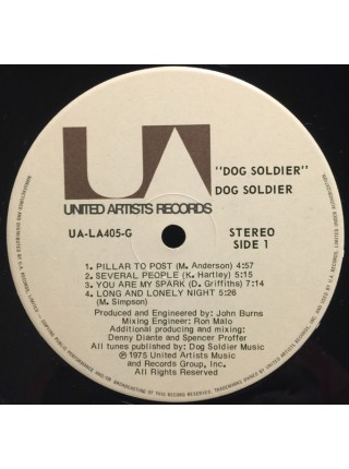 1402202	Dog Soldier – Dog Soldier	Psychedelic Rock, Pop Rock	1975	United Artists Records – UA-LA405-G	NM/NM	Canada
