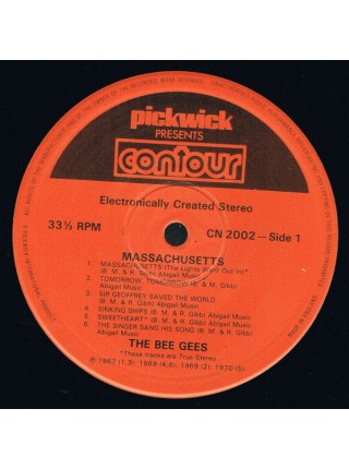 1402246	Bee Gees – Massachusetts  (Re 1983)	Pop, Vocal	1973	Contour – CNV 2002, Pickwick Records – CNV 2002	NM/NM	England