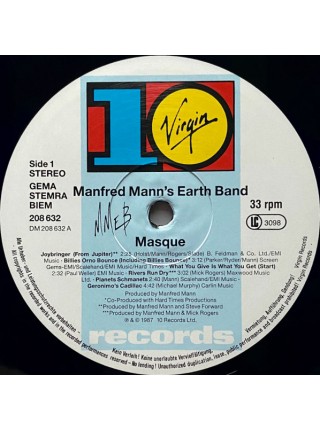 1403930		Manfred Mann's Earth Band ‎– Masque (Songs And Planets)	Prog Rock, Pop Rock	1987	10 Records – 208 632, Virgin – 208 632-630	EX+/EX+	Europe	Remastered	1987