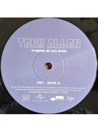 36000015	 	 Tony Allen – There Is No End	" 	Jazz-Funk, Jazzy Hip-Hop"	Black, 2lp	2020	" 	Blue Note – 0734547"	S/S	 Europe 	Remastered	30.04.2021