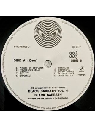 35005359		 Black Sabbath – Black Sabbath Vol. 4	" 	Heavy Metal, Hard Rock"	Black, 180 Gram, Gatefold	1972	" 	BMG – BMGRM056LP, Sanctuary – BMGRM056LP"	S/S	 Europe 	Remastered	06.07.2015