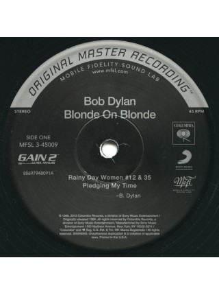 35007185	 Bob Dylan – Blonde On Blonde  (Box) (Original Master Recording) 3lp 	" 	Folk Rock"	1966	" 	Mobile Fidelity Sound Lab – MFSL 3-45009"	S/S	USA	Remastered	11.10.2013