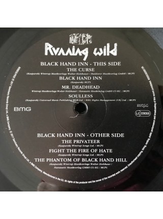 35062712	 	 Running Wild – Black Hand Inn	" 	Heavy Metal"	Black, 180 Gram, Gatefold, Limited, 2 lp	1994	"	Noise (3) – NOISE2LP032, BMG – NOISE2LP032 "	S/S	 Europe 	Remastered	25.08.2017