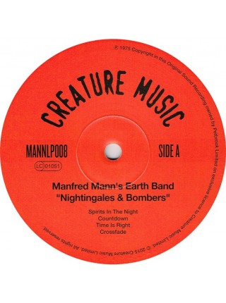 1800417		Manfred Mann's Earth Band – Nightingales & Bombers	"	Prog Rock"	1975	"	Creature Music – MANNLP008"	S/S	Europe	Remastered	2015
