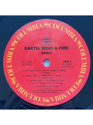 35015095	 	 Earth, Wind & Fire – Spirit	"	Soul-Jazz, Soul "	Black, 180 Gram	1976	 Speakers Corner Records – PC 34241, Columbia – PC 34241	S/S	 Europe 	Remastered	17.01.2020