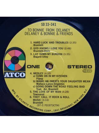 35015096	 	 Delaney & Bonnie & Friends – To Bonnie From Delaney	"	Blues Rock "	Black, 180 Gram, Gatefold	1970	" 	ATCO Records – ATCO SD 33-341, Speakers Corner Records – ATCO SD 33-341"	S/S	 Europe 	Remastered	15.03.2018