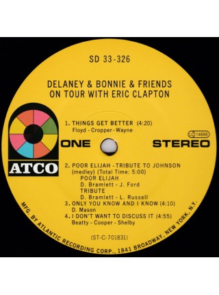 35015098	 	 Delaney & Bonnie &  Eric Clapton – On Tour	" 	Blues Rock"	Black, 180 Gram	1970	" 	ATCO Records – SD 33-326, Speakers Corner Records – SD 33-326"	S/S	 Europe 	Remastered	20.11.2020