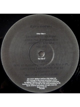 35016260	 	 Björk – Medúlla	"	Experimental, Minimal, Vocal "	Black, Gatefold, 2lp	2004	" 	One Little Indian – TPLP358"	S/S	 Europe 	Remastered	24.01.2020