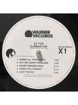 32002523	 ZZ Top – Eliminator	" 	Pop Rock, Hard Rock"	1983	Remastered	2019	"	Warner Records – R1 23774"	S/S	 Europe 