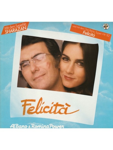 1403758	Al Bano & Romina Power ‎– Felicità 	"	Europop"	1982	Baby Records  – 1C 064-64 748, EMI Electrola – 1C 064-64 748	EX+/EX+	Germany