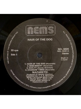1403015		Nazareth - Hair Of The Dog  	Hard Rock	1975	NEMS – NEL 6024	NM/EX+	England	Remastered	1982