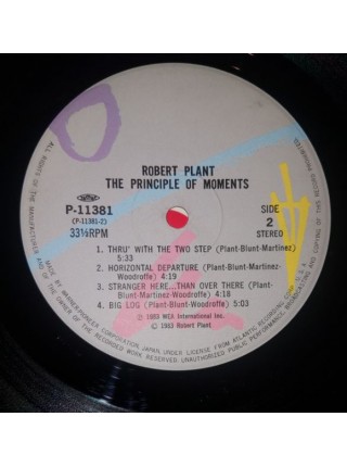 1404997		Robert Plant ‎– The Principle Of Moments	Obi	Classic Rock 	1983	Es Paranza Records – P-11381	NM/EX	 Japan	Remastered	1983