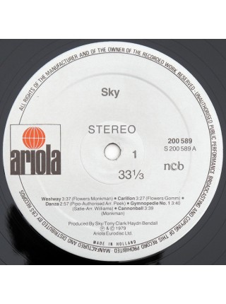 1405027		Sky  – Sky		Prog Rock, Classic Rock 	1979	Ariola – S 200 589, Ariola – 200 589-320	NM/NM-	Scandinavia	Remastered	1979