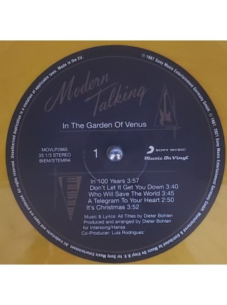 32002850	 Modern Talking – In The Garden Of Venus - The 6th Album	" 	Synth-pop, Euro-Disco"	1987	Remastered	2023	"	Sony Music – MOVLP2865"	S/S	 Europe 