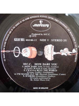 400450	10cc ‎– How Dare You!(ins)		,	1975/1976	,	Mercury ‎– 6310 501	,	Holland	,	EX/EX