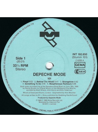 500560	Depeche Mode – 101   2 LP  BOOKLET	Synth-pop	1989	"	Mute – INT 192.650, Mute – Stumm 101"	NM/NM	Germany