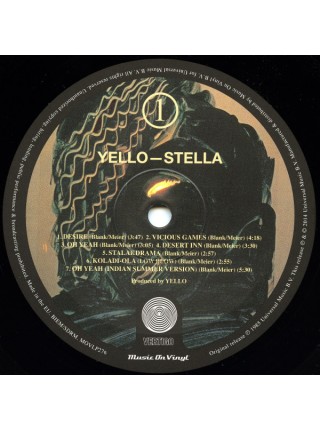 35007289	 Yello – Stella	" 	Synth-pop, Ambient"	Black, 180 Gram	1985	" 	Music On Vinyl – MOVLP276, Vertigo – MOVLP276"	S/S	 Europe 	Remastered	14.08.2014