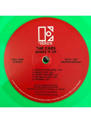 35007319	 The Cars – Shake It Up (coloured) 	" 	New Wave, Pop Rock, Synth-pop"	Green, Limited	1981	" 	Elektra – RCV1 567, Rhino Records (2) – RCV1 567"	S/S	 Europe 	Remastered	22.1.2021