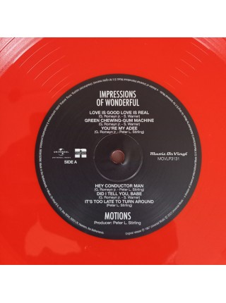 35007304	 Motions – Impressions Of Wonderful (coloured) 	" 	Pop Rock, Psychedelic Rock, Beat"	1969	" 	Music On Vinyl – MOVLP3131"	S/S	 Europe 	Remastered	17.2.2023