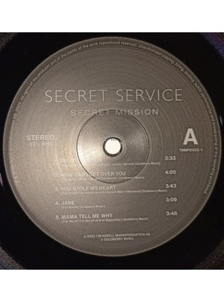 1700055		Secret Service – Secret Mission	"	Synth-pop"	2022	"	Tim Norell Musikproduktion AB – TNMP2022-1"	S/S	"	Sweden"	Remastered	2024	BLACK